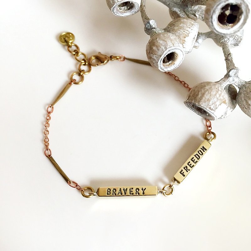 Dedicated to the best you bracelet - Bracelets - Copper & Brass Gold