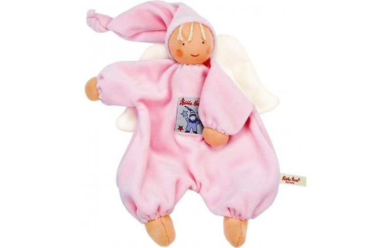 ドイツのブランド Käthe Kruse 手作りのウォルドルフピンクの天使の人形 - 知育玩具・ぬいぐるみ - ウール ピンク