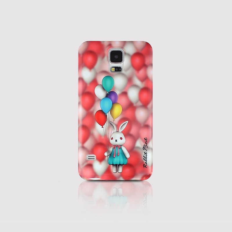 (Rabbit Mint) 薄荷兔手機殼 - 布瑪莉汽球系列 Merry Boo - Samsung S5 (M0009) - 手機殼/手機套 - 塑膠 紅色