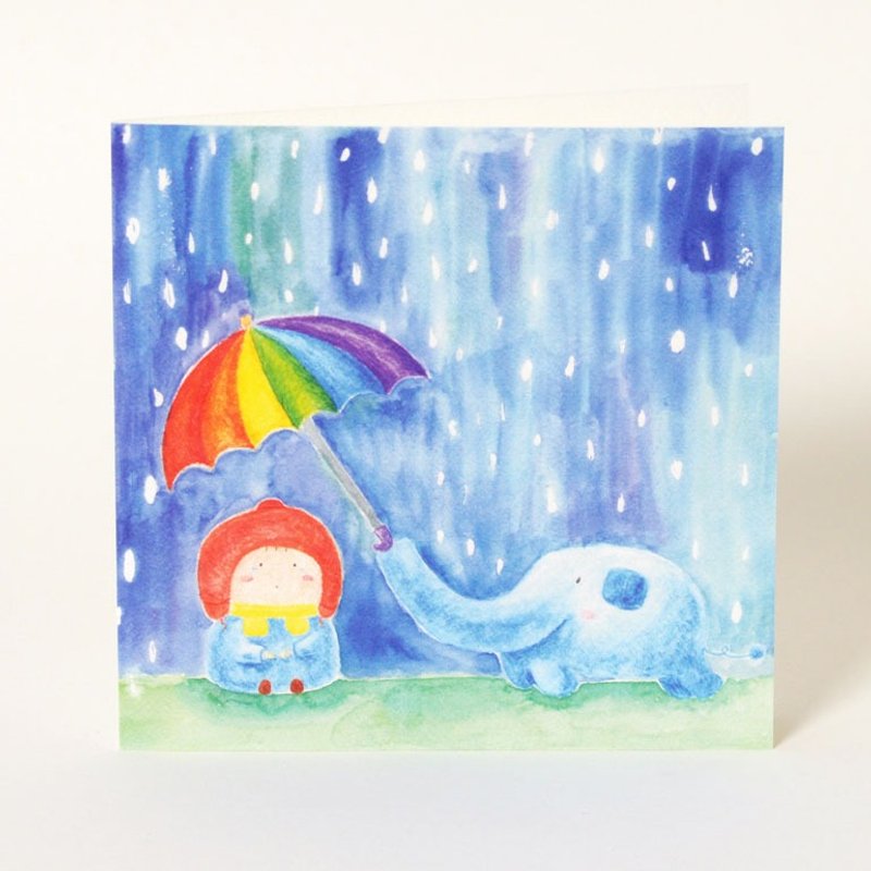 Rain Card - การ์ด/โปสการ์ด - กระดาษ สีน้ำเงิน