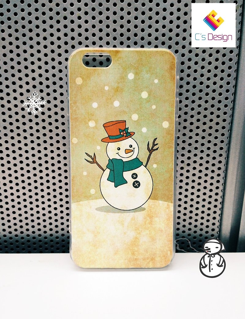 Love snowman pattern custom iPhone X 8 7 6s Plus 5s Samsung note S7 S8 S9 plus HTC LG Sony mobile phone case mobile phone sets - Phone Cases - Plastic Khaki