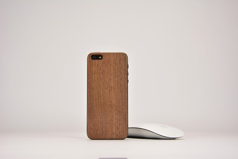 WKidea 簡約時尚立體原木背貼_iPhone 5 - Other - Wood Brown