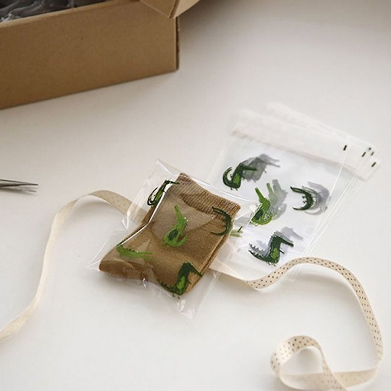 Dailylike-交換禮物包裝-透明禮物袋組S-03鱷魚家族,E2D24743 - 其他 - 塑膠 綠色
