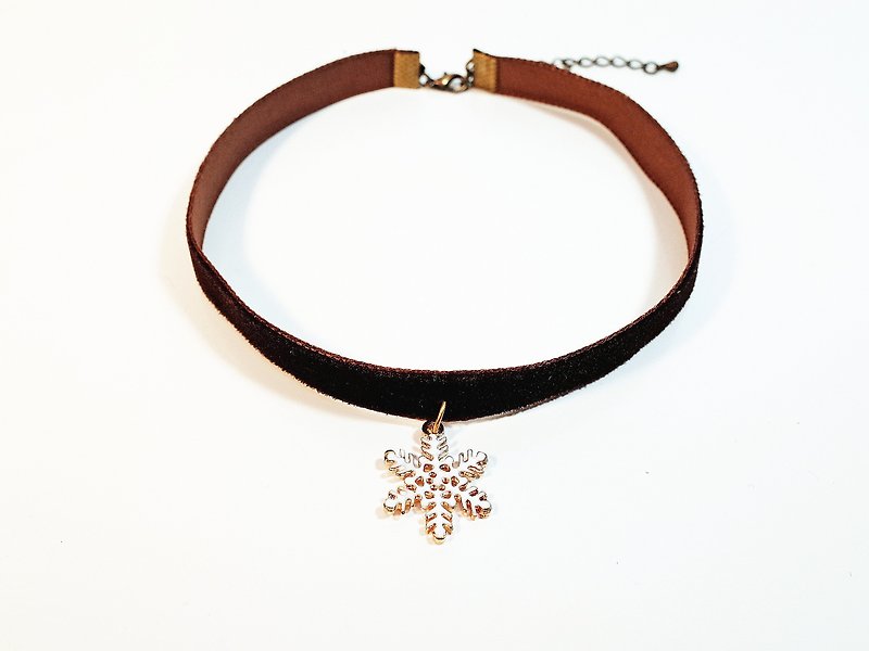 W&Y Atelier - Brown Choker , Snow Necklace (4 colors) - Necklaces - Paper White