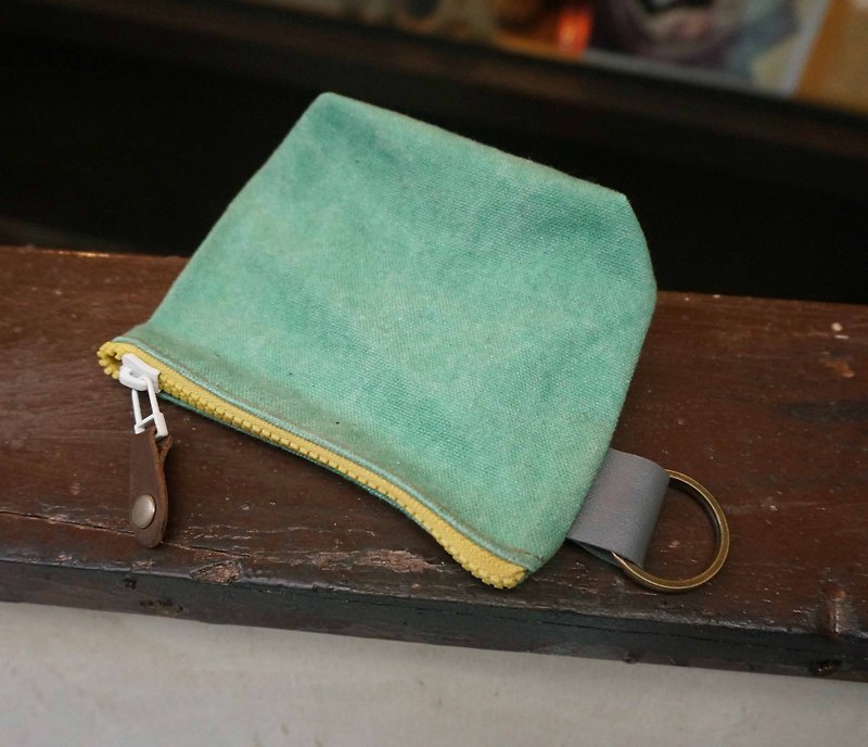 Sienna帆布零錢包 - 零錢包/小錢包 - 棉．麻 綠色
