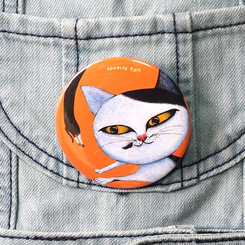 Mochi cat _ badge (pin) - Badges & Pins - Other Metals Multicolor