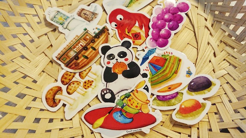 Featured illustration waterproof sticker pack - Stickers - Waterproof Material Multicolor