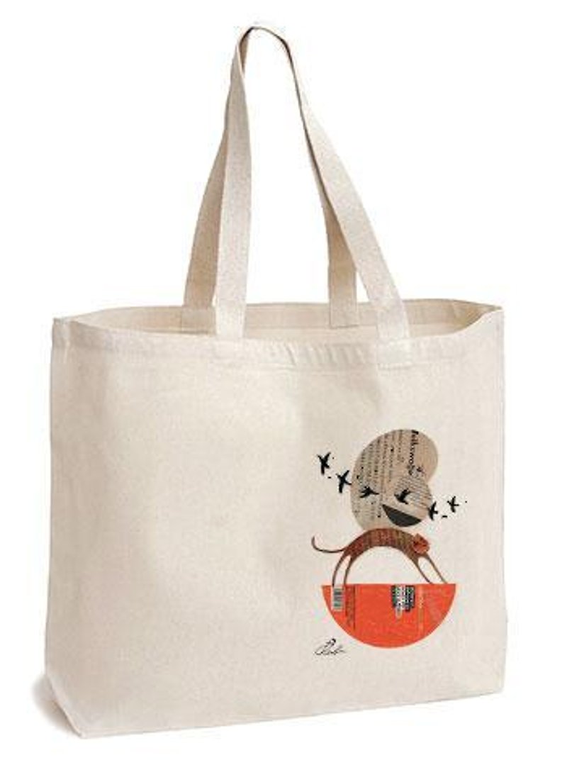 Tote bag-This world tastes sweet - Messenger Bags & Sling Bags - Other Materials Khaki