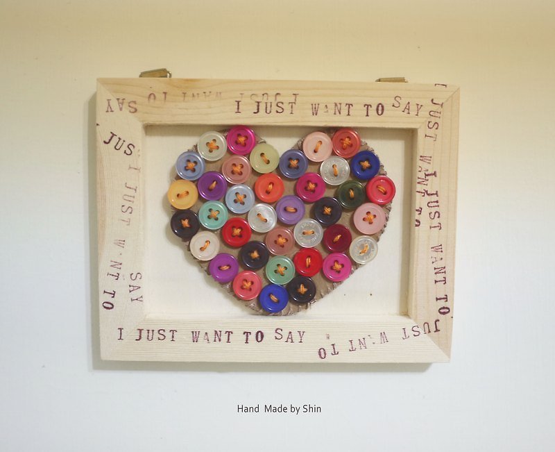 {In my heart the words} LOVE Photo Frame - Cards & Postcards - Wood 