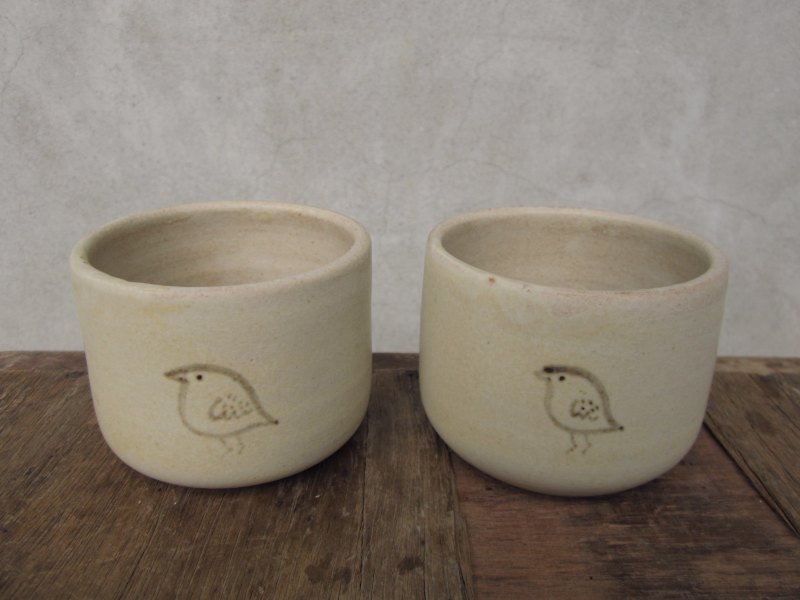 黃昏色裡的小小鳥 - 茶具/茶杯 - 其他材質 卡其色