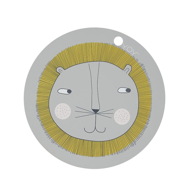 Lion Lion Silicone Placemat | OYOY - Place Mats & Dining Décor - Silicone Gray