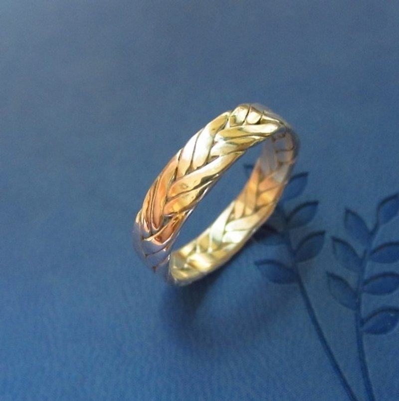 Yunyu~"Interweaving"~Hand-made‧999 Silver wire braided ring - General Rings - Other Metals Gray
