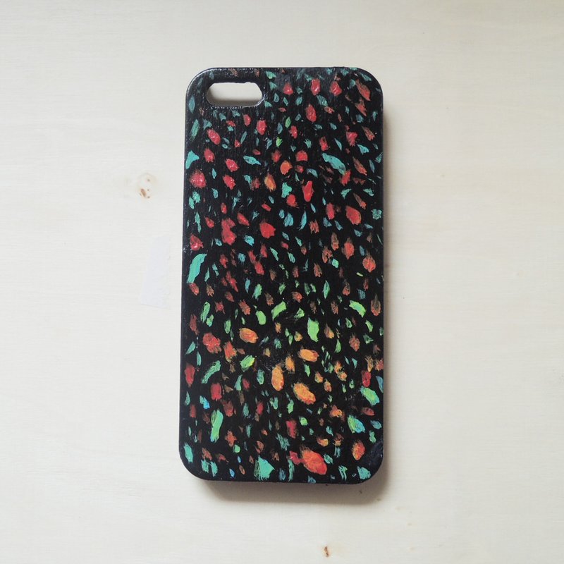 [Painted shell phone smartphone case: Flower Flower Flowers: hand-painted Hand-painted] - Phone Cases - Bamboo Black