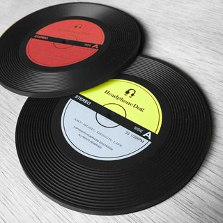 ビニール レコードシリコーンコースター/蓋 (2pc)