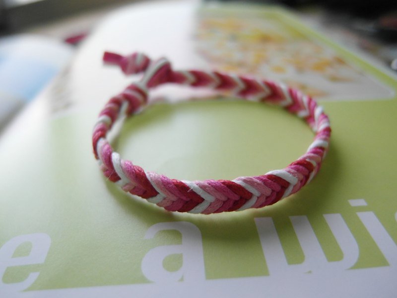 Go to ►►► progressive approach - rough version neutral style / hand-woven bracelet ◄◄◄ buy - Bracelets - Genuine Leather Pink