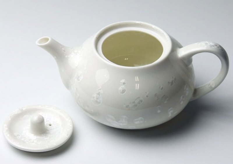 Kurekure crystal 釉茶 pot (white) - แก้วไวน์ - วัสดุอื่นๆ ขาว