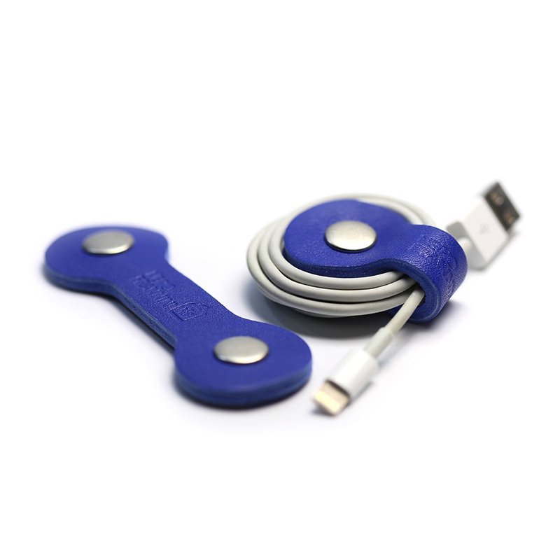 NERO FRANNINI ruffian Paper Series <leather whole thread> CALF / Mediterranean Blue (2 a group / without USB cable) - อื่นๆ - หนังแท้ สีน้ำเงิน