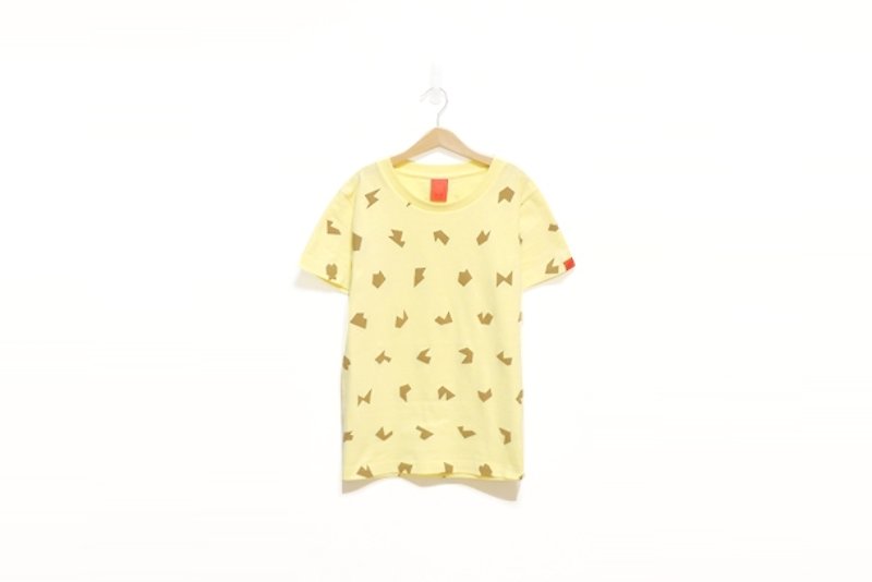 "H-ZOO" キリン模様Ｔシャツ - Women's T-Shirts - Other Materials Yellow