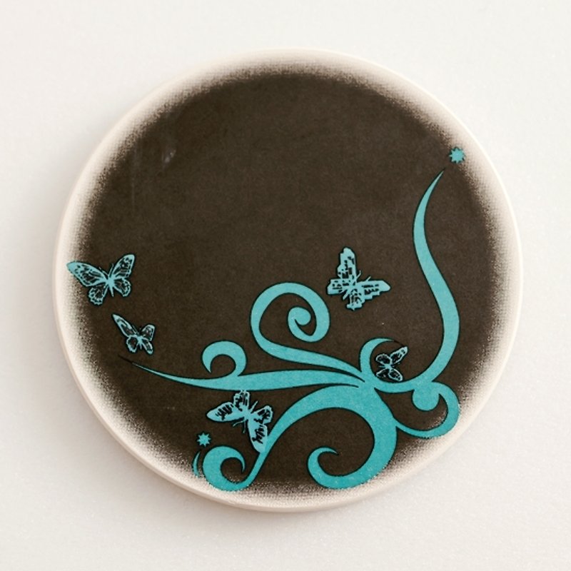 [Slightly special] silhouette water coaster - black - Coasters - Other Materials 