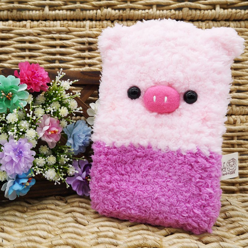 小豬-毛線編織 手機袋  手機包  iphone 三星 小米 - 手機殼/手機套 - 其他材質 粉紅色