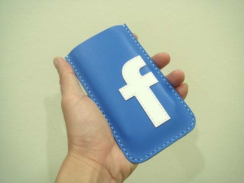 {Leatherprince 手工皮革} 台灣MIT 藍色 FB iPhone 5 純手工牛皮保護套 / FB iPhone 5 leather case ( Blue ) - Other - Genuine Leather 