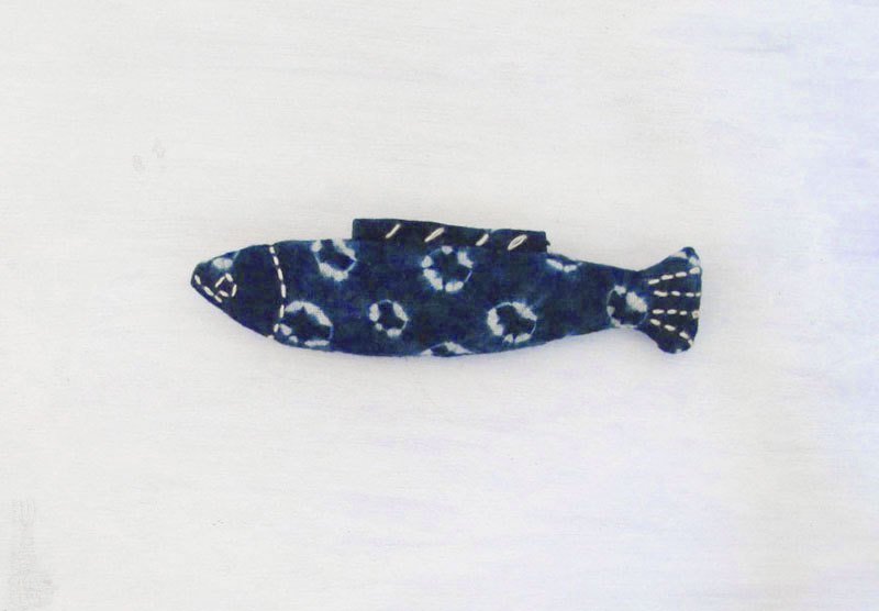 [Endorphin] no water fish [Indigo] - Brooches - Other Materials Blue