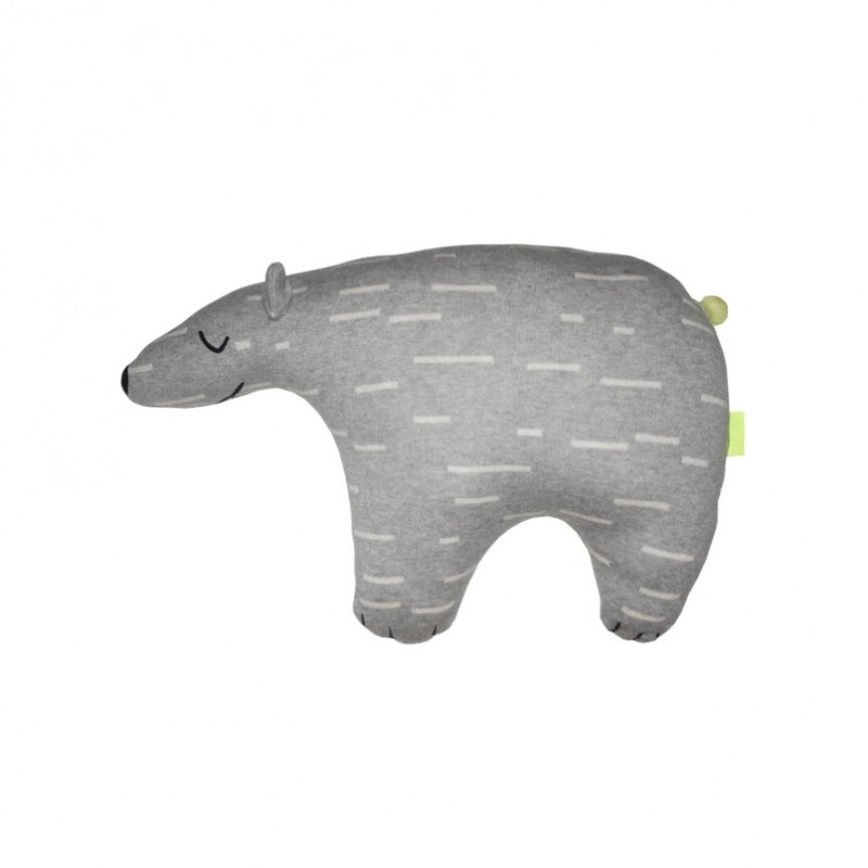 Polar Bear cotton pillow | OYOY - Pillows & Cushions - Cotton & Hemp Gray