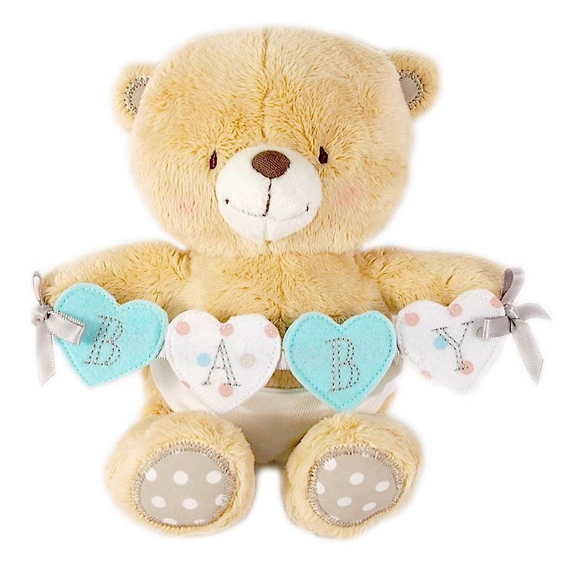 6 inches/heart baby fluffy bear [Hallmark-ForeverFriends fluff-hug series] - ตุ๊กตา - วัสดุอื่นๆ สีทอง