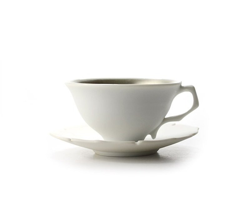 暮暮 白磁銀彩咖啡杯C&S(S) - 咖啡杯/馬克杯 - 其他材質 白色