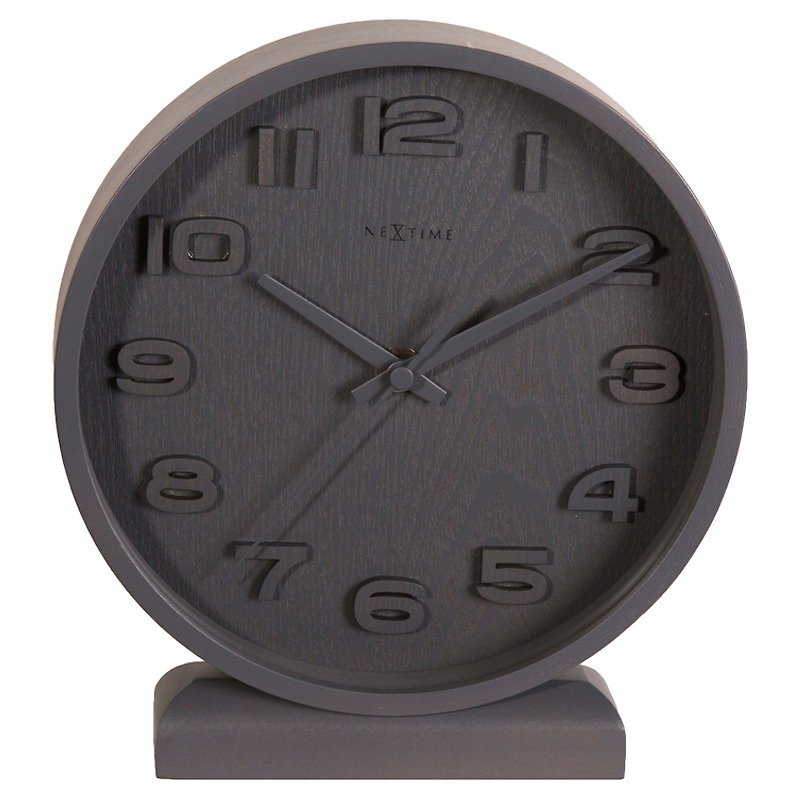 NeXtime - Wood Wood Small-grey original wooden table bell - gray - นาฬิกา - ไม้ สีดำ