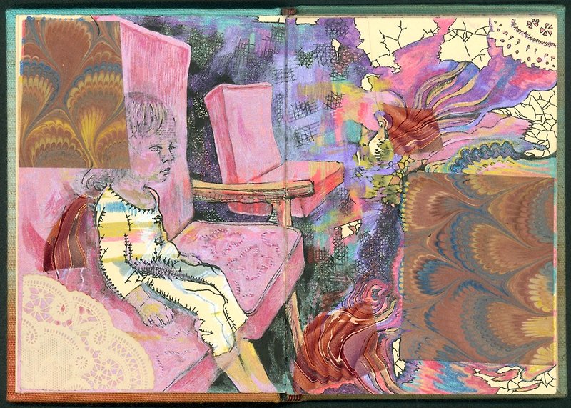 Liuyingchieh 沙漠 初版 藝術家的書 手工科普特裝訂 移動記 - 刊物/書籍 - 紙 多色