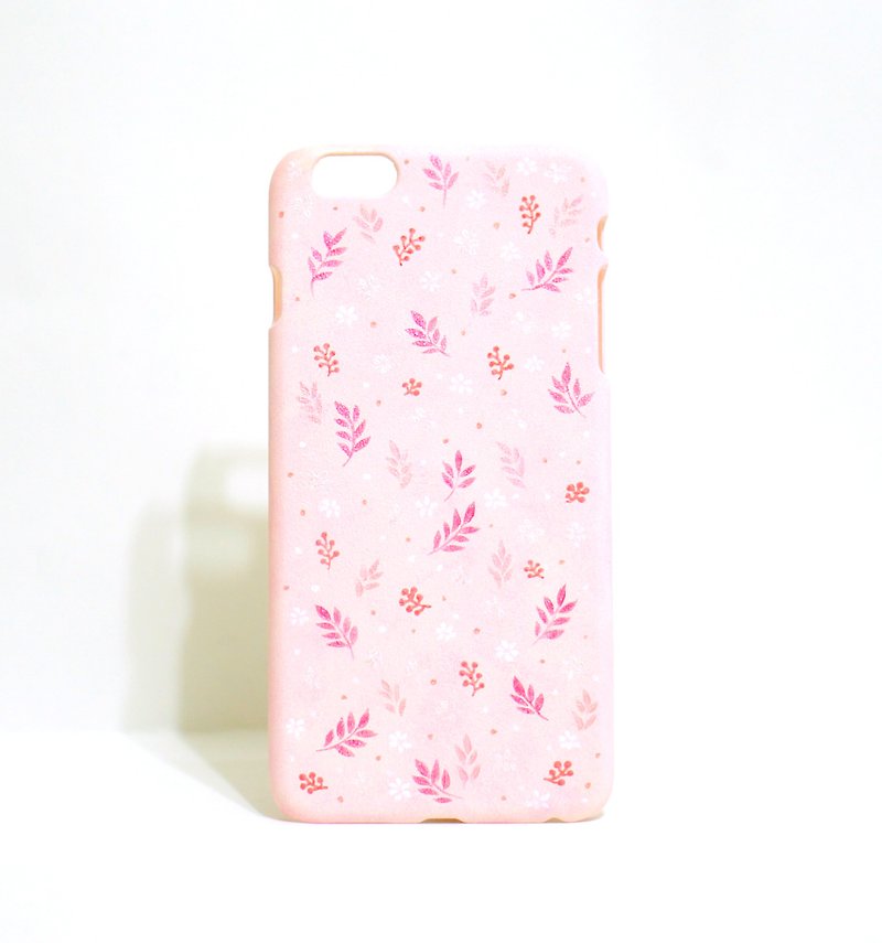 [Pink Spring - hand-painted series] iPhone custom phone shell - เคส/ซองมือถือ - พลาสติก สึชมพู