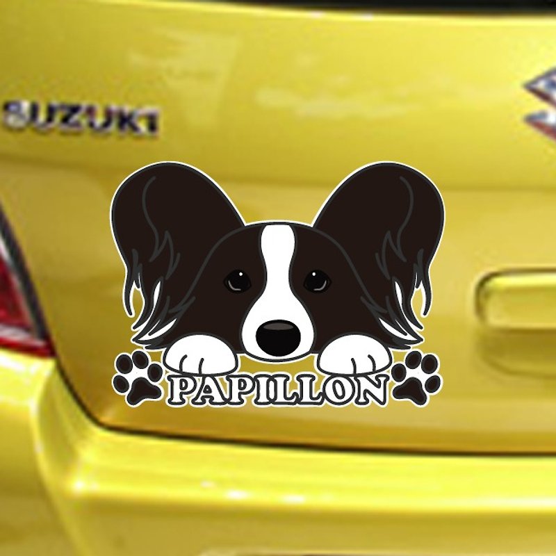 Black Butterfly dog ​​car stickers (small) - Stickers - Paper 