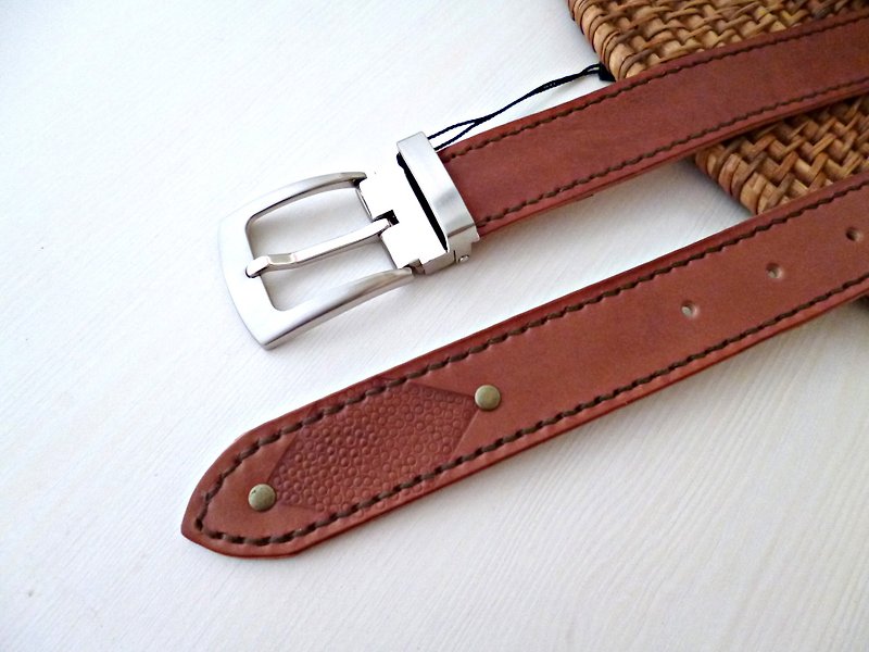 POPO│ leather belt clip │ │ original engraving size 26 " ~ 49 " - อื่นๆ - หนังแท้ สีดำ