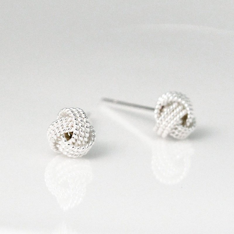 Sterling Silver Earrings Mermaid Teardrop Wrap Round Ball Earrings-64Design - Earrings & Clip-ons - Sterling Silver White