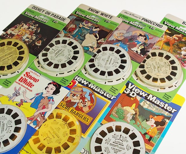 A set of three cartoons from the 80s viewmaster 3D film viewer - Shop  pickers Other - Pinkoi