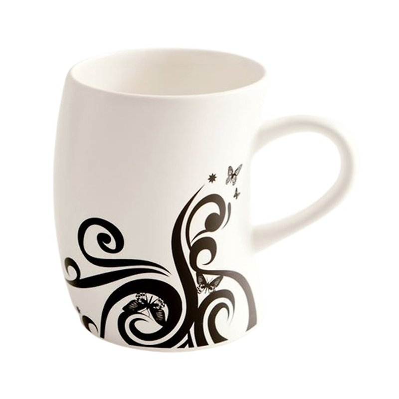 【Slightly slow】Silhouette bend cup-fog white - แก้วมัค/แก้วกาแฟ - วัสดุอื่นๆ 