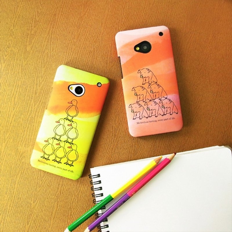 Kalo Carel Creative New hTC One painting style protective case - Rural Stacker - อื่นๆ - พลาสติก สีเหลือง