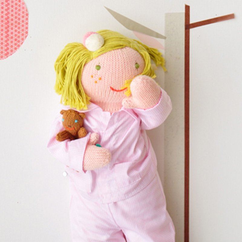 米国Blablaキッズ|ニット人形の服/装備投入 - ピンクのパジャマパーティーはならB21054910 - 知育玩具・ぬいぐるみ - コットン・麻 ピンク