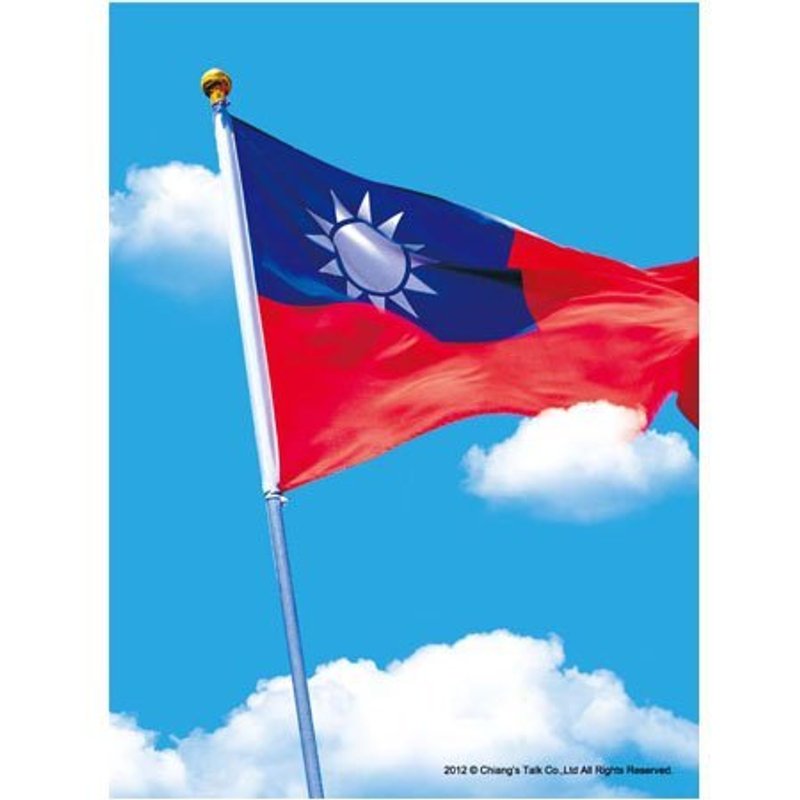 蔣堂‧明信片-國旗 - 卡片/明信片 - 紙 藍色