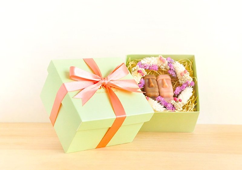 Dry Hand-made Three-dimensional Wreath Gift Box Giant Stone Statue Soap 2 Into Valentine Wreath Free Small Tote - Items for Display - Plants & Flowers Multicolor