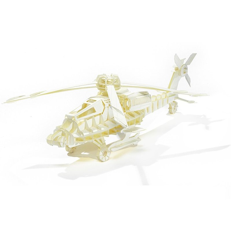 Papero Paper Landscape DIY Mini Model-Helicopter/Helicopter - งานไม้/ไม้ไผ่/ตัดกระดาษ - วัสดุอื่นๆ ขาว