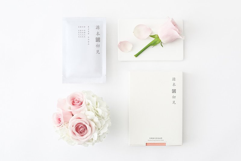 源本初見 / 水潤透亮 - 玫瑰補水保濕面膜 5片/盒 4件65折 - 精華液/精華油 - 其他材質 白色