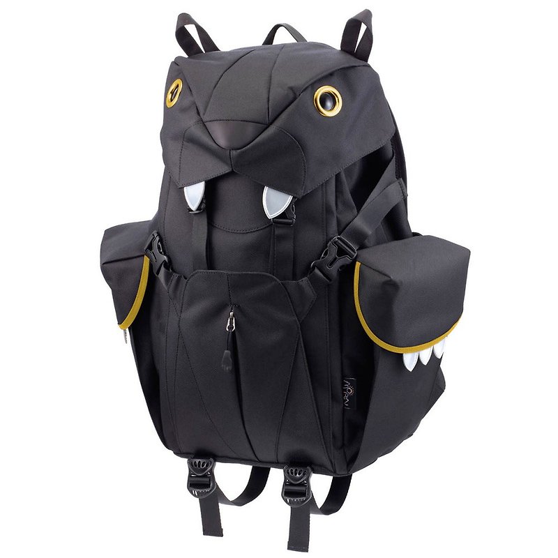 Morn Creations Genuine Cute Tiger Backpack-Black (L) (BC-201-BK) Pre-order - กระเป๋าเป้สะพายหลัง - วัสดุอื่นๆ สีดำ