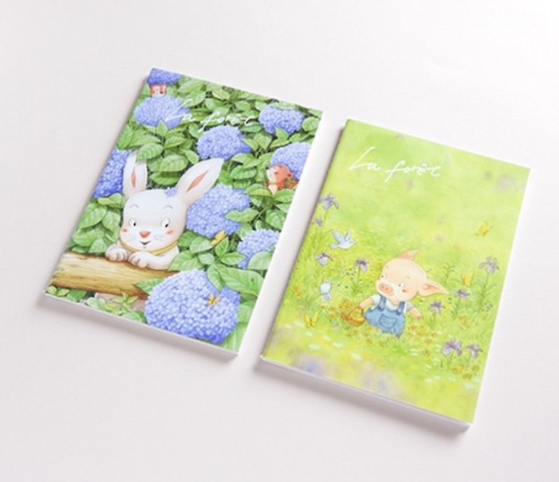 Small forest small books / rabbit &amp; Piglet group (laptop / 2) - Notebooks & Journals - Paper Purple