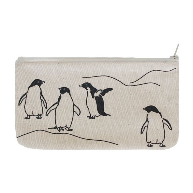 Antarctic penguin Pencil Bag - Coin Purses - Cotton & Hemp Multicolor