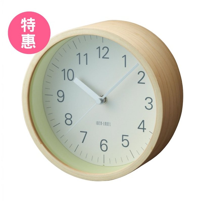 木頭 時鐘/鬧鐘 咖啡色 - 原木時計