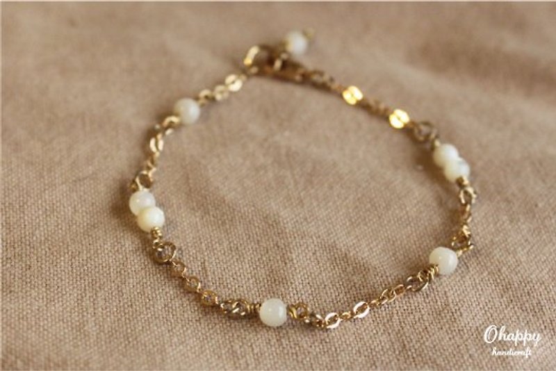 Ohappy Beach Bracelet - b2 - Bracelets - Gemstone White