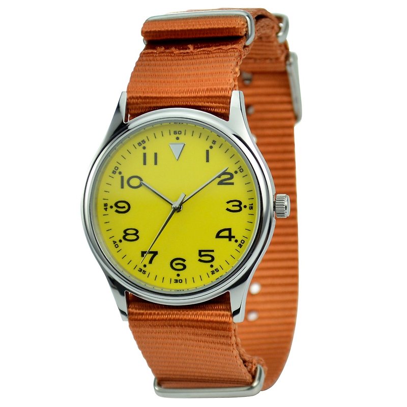 Casual watch with nylon strap - นาฬิกาผู้หญิง - โลหะ สีเหลือง