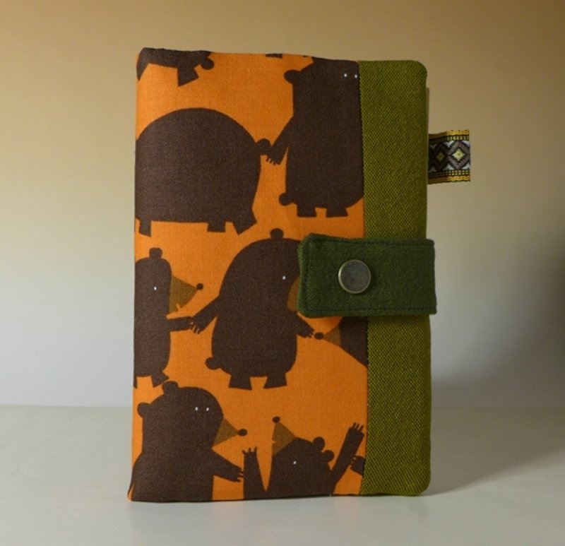 Multifunctional Passport Case/Long Cloth Clip*Little Bear Stands in a Row" - Passport Holders & Cases - Other Materials 